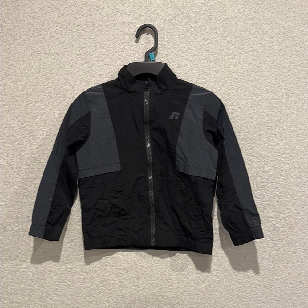 Reebok Black and Gray Raincoat Lightweight Outdoor Jacket